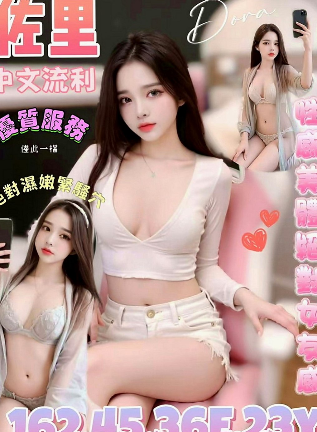 板橋外約服務：寒春 |高級秘書|163cm|50kg|D罩杯|22歲|伴著嬌滴滴的喘息聲 肉包包晃來晃去 超刺激  殘廢澡，LG，69式，帶套吹，還可陪泡澡，